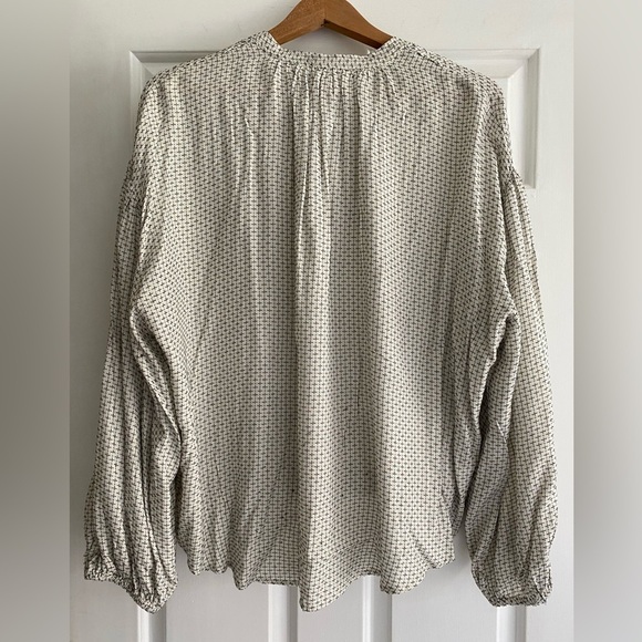 Lou & Grey Cream and Black Cross Stitch Design Pheasant Style Top Size M - Picture 9 of 11